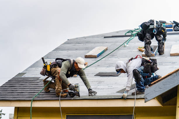 Professional Gutter Installation technician working in Harrah, OK
